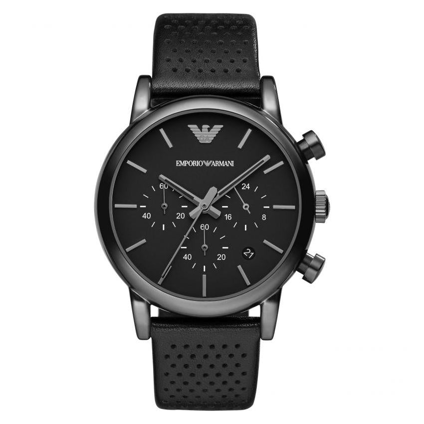 Emporio Armani Men's Black Chronograph Watch - AR1737